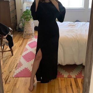 Free People Beach Long Black Dress